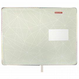 Ежедневник недатированный А5 138х213 мм BRAUBERG "Holiday" под кожу, 136 л., серебристый, 111867