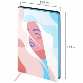 Ежедневник недатированный А5 (138х213 мм), BRAUBERG VISTA, под кожу, гибкий, 136 л., "Enigma", 111989