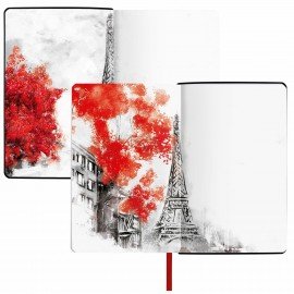 Ежедневник недатированный А5 (138х213 мм), BRAUBERG VISTA, под кожу, гибкий, 136 л., "Paris", 111992