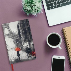 Ежедневник недатированный А5 (138х213 мм), BRAUBERG VISTA, под кожу, гибкий, 136 л., "Paris", 111992