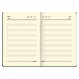 Ежедневник недатированный А5 (138х213 мм), BRAUBERG VISTA, под кожу, твердый, 136 л., "Outline", 111995