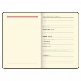 Ежедневник недатированный А5 (138х213 мм), BRAUBERG VISTA, под кожу, твердый, 136 л., "Outline", 111995