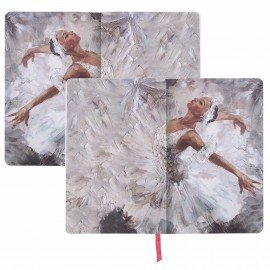 Ежедневник недатированный А5 (138х213 мм), BRAUBERG VISTA, под кожу, гибкий, 136 л., "Ballet", 112002