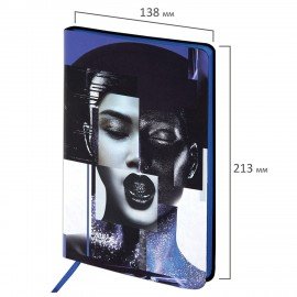 Ежедневник недатированный А5 (138х213 мм), BRAUBERG VISTA, под кожу, гибкий, 136 л., "Vogue", 112003