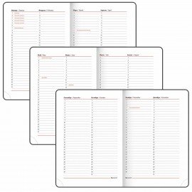 Ежедневник недатированный А5 (138х213 мм), BRAUBERG VISTA, под кожу, гибкий, 136 л., "Blossom", 112014