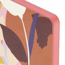 Ежедневник недатированный А5 (138х213 мм), BRAUBERG VISTA, под кожу, гибкий, 136 л., "Blossom", 112014