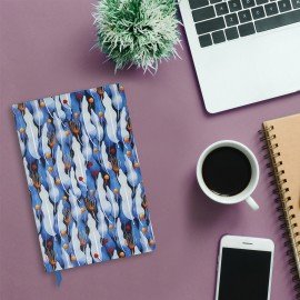 Ежедневник недатированный А5 (138х213 мм), BRAUBERG VISTA, под кожу, гибкий, 136 л., "Foliage", 112020