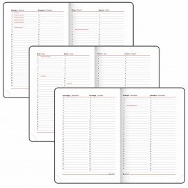 Ежедневник недатированный А5 (138х213 мм), BRAUBERG VISTA, под кожу, гибкий, 136 л., "Foliage", 112020