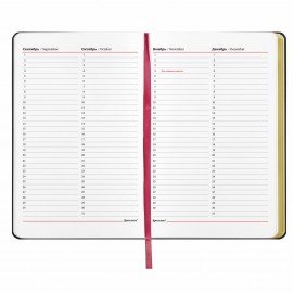 Ежедневник недатированный А5 (138х213 мм), BRAUBERG VISTA, под кожу, гибкий, 136 л., "Pomegranate", 112022