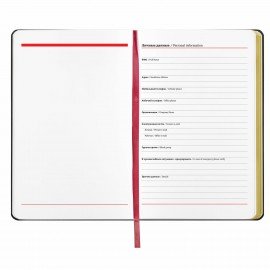 Ежедневник недатированный А5 (138х213 мм), BRAUBERG VISTA, под кожу, гибкий, 136 л., "Pomegranate", 112022