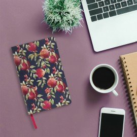 Ежедневник недатированный А5 (138х213 мм), BRAUBERG VISTA, под кожу, гибкий, 136 л., "Pomegranate", 112022