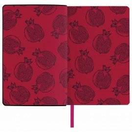 Ежедневник недатированный А5 (138х213 мм), BRAUBERG VISTA, под кожу, гибкий, 136 л., "Pomegranate", 112022