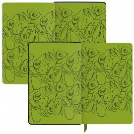 Ежедневник недатированный А5 (138х213 мм), BRAUBERG VISTA, под кожу, твердый, 136 л., "Avocado", 112026