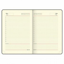 Ежедневник недатированный А5 (138х213 мм), BRAUBERG VISTA, под кожу, твердый, 136 л., "Avocado", 112026