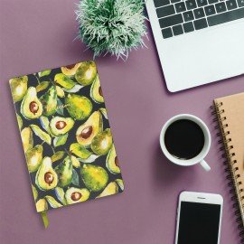 Ежедневник недатированный А5 (138х213 мм), BRAUBERG VISTA, под кожу, твердый, 136 л., "Avocado", 112026