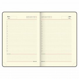 Ежедневник недатированный А5 (138х213 мм), BRAUBERG VISTA, под кожу, гибкий, 136 л., "Revival", 112030