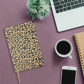 Ежедневник недатированный А5 (138х213 мм), BRAUBERG VISTA, под кожу, гибкий, 136 л., "Leopard", 112038