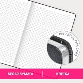 Блокнот А5 (143x210 мм), BRAUBERG VISTA "Bloom", под кожу, твердый, срез фольга, 80 л., 112071