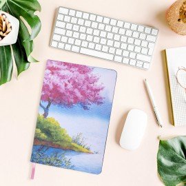 Блокнот А5 (143x210 мм), BRAUBERG VISTA "Spring weather", под кожу, гибкий, 80 л., 112073