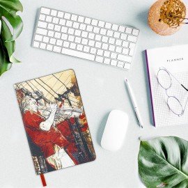 Блокнот А5 (143x210 мм), BRAUBERG VISTA "Jazz", под кожу, гибкий, 80 л., 112089