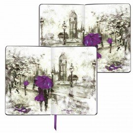 Ежедневник недатированный B6 (127х186 мм), BRAUBERG VISTA, под кожу, гибкий, 136 л., "London", 112105