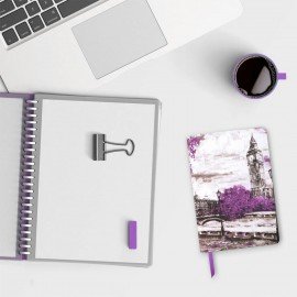 Ежедневник недатированный B6 (127х186 мм), BRAUBERG VISTA, под кожу, гибкий, 136 л., "London", 112105