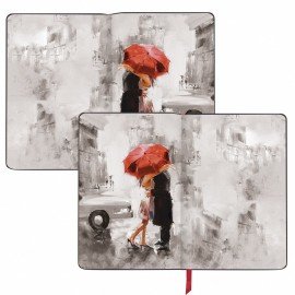 Ежедневник недатированный B6 (127х186 мм), BRAUBERG VISTA, под кожу, гибкий, 136 л., "Paris", 112106