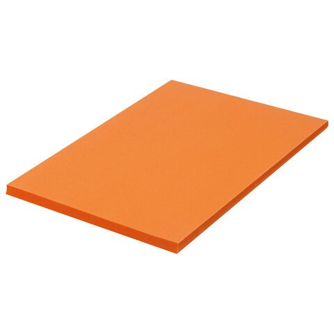 Бумага цветная BRAUBERG, А4, 80 г/м2, 100 л., интенсив, оранжевая, для офисной техники, 112452