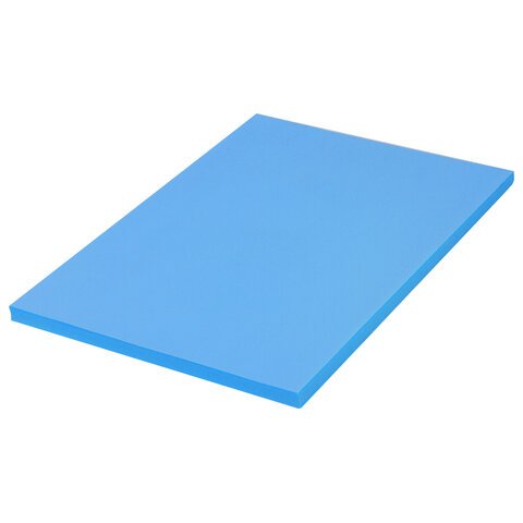 Бумага цветная BRAUBERG, А4, 80 г/м2, 100 л., интенсив, синяя, для офисной техники, 112453