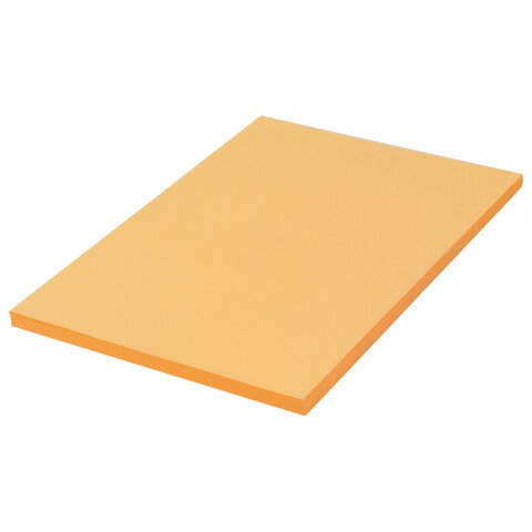 Бумага цветная BRAUBERG, А4, 80 г/м2, 100 л., медиум, оранжевая, для офисной техники, 112457