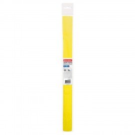 Бумага гофрированная/креповая, 32 г/м2, 50х250 см, лимонная, в рулоне, BRAUBERG, 112521