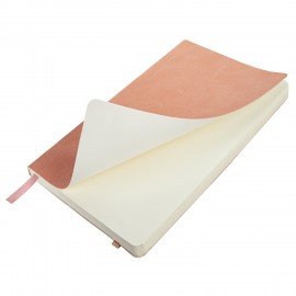 Блокнот А5 (130х210 мм), BRAUBERG ULTRA, под кожу, 80 г/м2, 96 л., в точку, светло-розовый, 113015