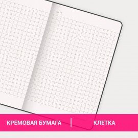 Блокнот МАЛЫЙ ФОРМАТ (91х140 мм) А6, BRAUBERG ULTRA, под кожу, 80 г/м2, 96 л., клетка, черный, 113024