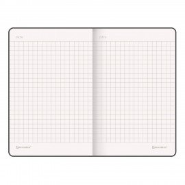 Блокнот МАЛЫЙ ФОРМАТ (91х140 мм) А6, BRAUBERG ULTRA, под кожу, 80 г/м2, 96 л., клетка, черный, 113024