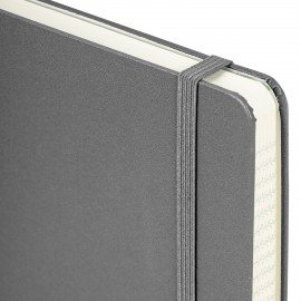 Блокнот А5 (130х210 мм), BRAUBERG ULTRA, балакрон, 80 г/м2, 96 л., клетка, серый, 113036