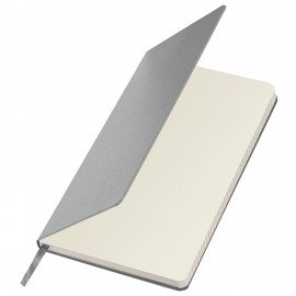 Блокнот А5 (130х210 мм), BRAUBERG ULTRA, балакрон, 80 г/м2, 96 л., клетка, серый, 113036