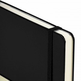 Блокнот-скетчбук А5 (130х210 мм), BRAUBERG ULTRA, балакрон, 80 г/м2, 96 л., без линовки, черный, 113048