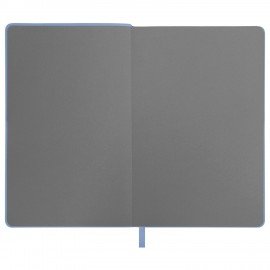 Ежедневник недатированный А5 138х213 мм BRAUBERG "Metropolis Mix", под кожу, 136 л., голубой, 113296