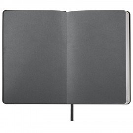 Ежедневник недатированный А5 138х213 мм BRAUBERG "Metallic", под кожу, 136 л., гибкий, графитовый, 113375