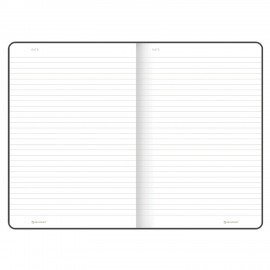 Блокнот А5 (140х200 мм), BRAUBERG "NEBRASKA", под кожу, 80 л., линия, серый, 113410