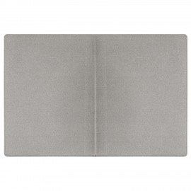 Тетрадь А5 (175х215 мм), BRAUBERG "NEBRASKA", 96 л., под кожу, клетка, серый, 113415