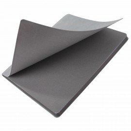 Тетрадь А5 (175х215 мм), BRAUBERG "NEBRASKA", 96 л., под кожу, клетка, серый, 113415