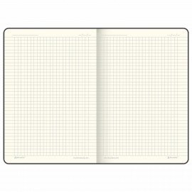 Блокнот А5 (148х218 мм), BRAUBERG "DUO", под кожу с резинкой, 80 л., клетка, черный/серый, 113433