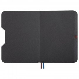 Блокнот А5 (162х218 мм), BRAUBERG "NOTE", под кожу софт-тач, с резинкой, 80 л., клетка, коричневый, 113436