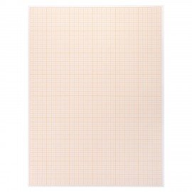 Бумага масштабно-координатная (миллиметровая), скоба, БОЛЬШОЙ ФОРМАТ А3, оранжевая, 8 листов, 65 г/м2, STAFF, 113489
