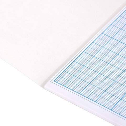 Бумага масштабно-координатная (миллиметровая), планшет, А4, голубая, 20 листов, ПЛОТНАЯ 80 г/м2, STAFF, 113490