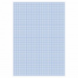 Бумага масштабно-координатная (миллиметровая), планшет, А4, голубая, 20 листов, ПЛОТНАЯ 80 г/м2, STAFF, 113490