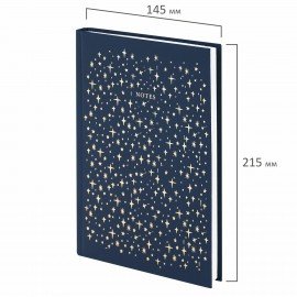 Ежедневник недатированный А5 (145х215 мм), ламинированная обложка с фольгой, 128 л., STAFF, "Stars", 113522