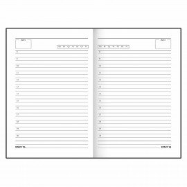 Ежедневник недатированный А5 (145х215 мм), ламинированная обложка с фольгой, 128 л., STAFF, "Silver", 113526