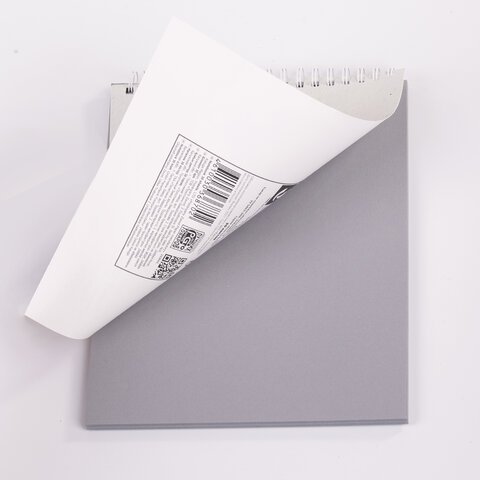 Скетчбук, серая бумага 120 г/м2, 170х195 мм, 30 л., гребень, подложка, цветная фольга, "Цветок", 98696